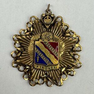Vintage Reinad Heraldry Par Oneri Pendant 144th Infantry Regiment